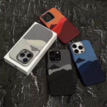 適用iphone16手機殼凱夫拉紋夜光磁吸蘋果15PROMAX高級感14保護套