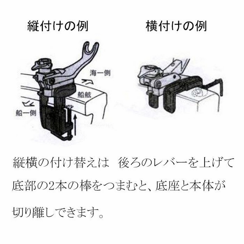 楽天市場】竿受け ロッドホルダー ワンタッチ タテ ヨコ 船釣り