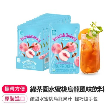 【韓味不二】綠茶園水蜜桃烏龍風味飲料170ml*10入(店商/店到店限購1盒)