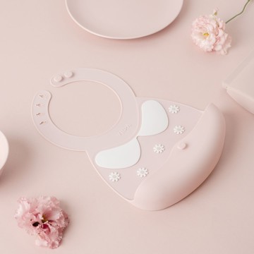 VIIDA - [官方直營]JOY 便攜式矽膠圍兜-療癒牛奶-草莓牛奶