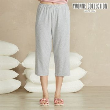 YVONNE 以旺傢飾 素色剪接七分褲-寧靜灰（M/L）