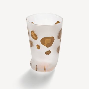 ADERIA 日製工藝 300ml 貓咪玻璃杯｜豹紋｜單品