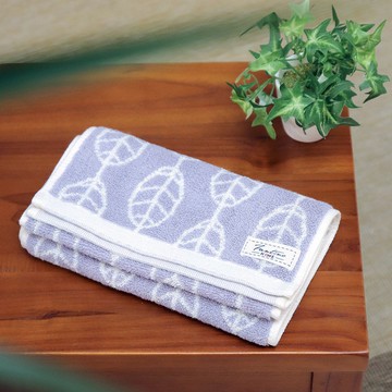 厚質手感色紗百分百棉吸水運動巾-藕紫灰