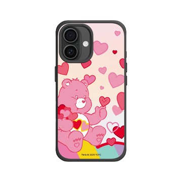 iPhone 16 SolidX 黑 - Care Bears - 愛心滿天