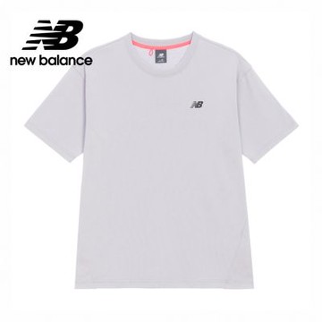 【New Balance】簡約風格短袖上衣_男性_紫灰色_NEF33231LGR