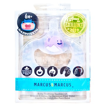 MARCUS&MARCUS 動物樂園手握固齒乳牙刷 6個月以上適用  鯨魚  1支