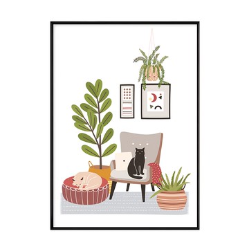 療癒之家 II 掛畫  59.4 x 42cm  黑色