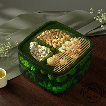 輕奢糖果盤家用客廳創意茶幾零食盤瓜子干果收納盒果盤點心水果盤【木屋雜貨】