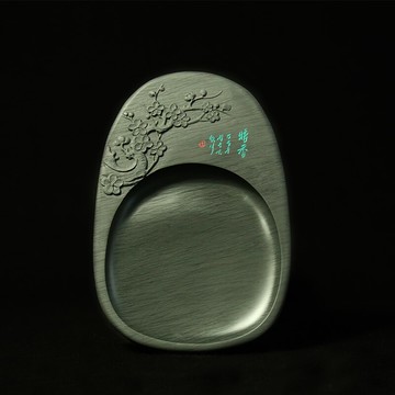 非遺《暗香》老坑歙硯硯臺 8寸手工天然原石精品安徽硯臺 文房四寶筆墨紙硯初學者小學生書法專用