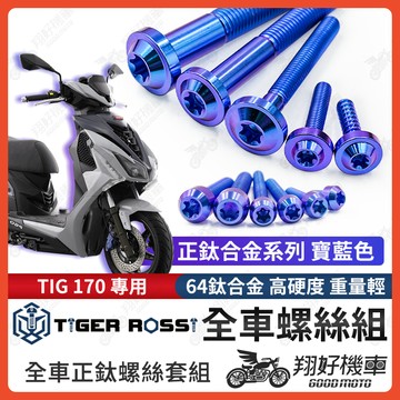 【翔好機車】TIG 螺絲 鈦螺絲 寶藍 鐵板牙 車殼螺絲 傳動螺絲 空濾螺絲 PGO TIG TIG 170 全車螺絲