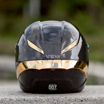 公司貨 最低价 新品碳纖紋電鍍金尾翼頭盔摩托車機車3C全盔炫酷極光夏冬四季男女