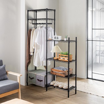 質感玄關衣帽收納架 掛衣/置物複合設計 三色可選 鐵力士架