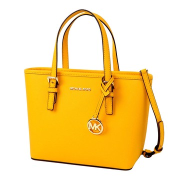 MICHAEL KORS - 防刮皮革托特斜背手提兩用包 (黃)