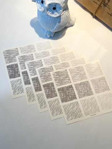 sensiary 經典格紋貼紙 5入組