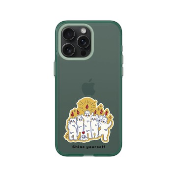 iPhone 15 Pro Max Clear 憂墨綠 - Positive Vibes / 正好能量 - 燃燒 綻放