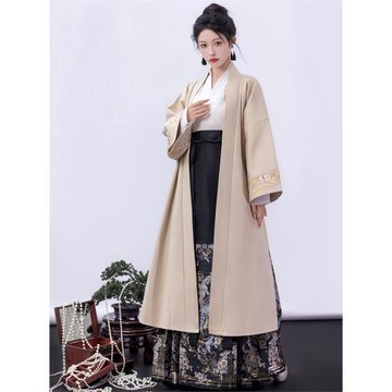陌上花【錦臺云闕】新中式國風漢服女螺鈿馬面裙外套呢子大衣秋冬
