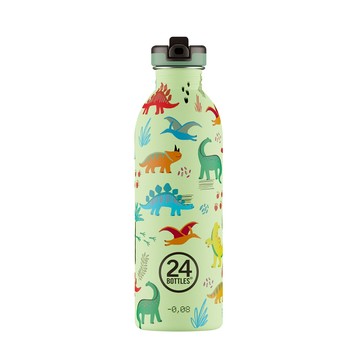 義大利 24Bottles 輕量吸嘴冷水瓶 500ml (侏儸紀麻吉) 不鏽鋼水瓶 兒童水壺