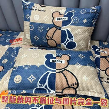 ⚡在臺出⚡網紅爆款夏季成人卡通枕頭套雙層夾棉枕套口水枕頭套枕套一對裝 9BFZ