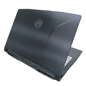 【Ezstick】MSI 微星 Alpha 15 B5EEK  黑色卡夢紋機身貼(上蓋貼、鍵盤週圍貼)  DIY 包膜