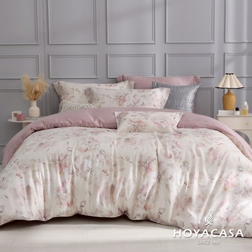 HOYACASA 60支銀纖維抗菌天絲兩用被床包組｜花郁｜(雙人/加大/特大)