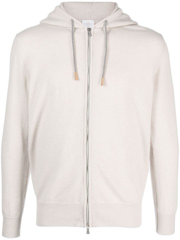 Eleventy - hooded cashmere cardigan - men - Cashmere - 3XL - Neutrals