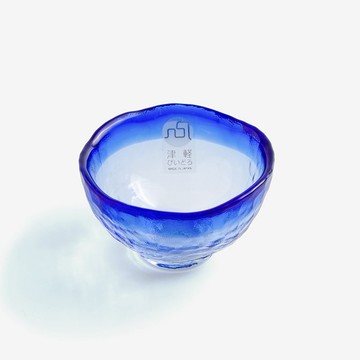 【WAGA】 津輕 日製手作 50ml 玻璃清酒杯│湛藍│單品