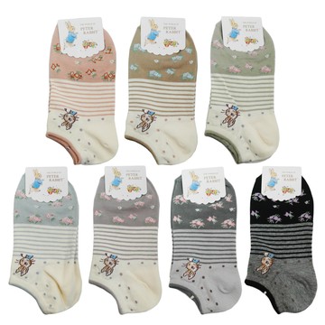 比得兔緹花船型襪-SK3414/3415/3449-12雙入