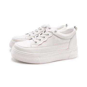 W&M 銀邊條設計休閒增高厚底鞋 女鞋-白色