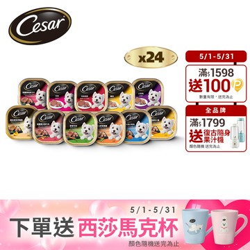 【Cesar西莎】精緻/風味餐盒 100g*24入 寵物/狗罐頭/狗食