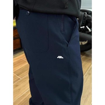 藏青色軟殼沖鋒褲男春秋季錐形褲子三防戶外機能傘兵褲休閑直筒褲