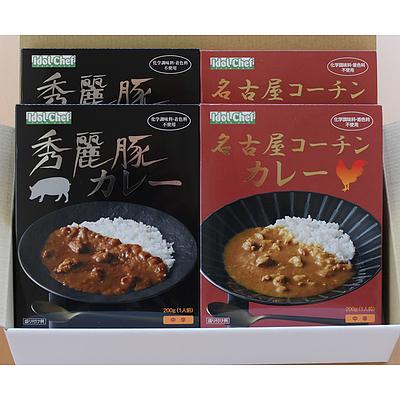 豊橋飼料 名古屋コーチン秀麗豚カレーセット (名古屋コーチンカレー2個 秀麗豚カレー2個)