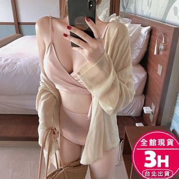 【梨卡】隔日到貨 泳衣 泳裝 比基尼 性感泳衣 遮肚泳衣 顯瘦泳衣 泳衣女 泳裝女 海邊 游泳 CR586【現貨24H】