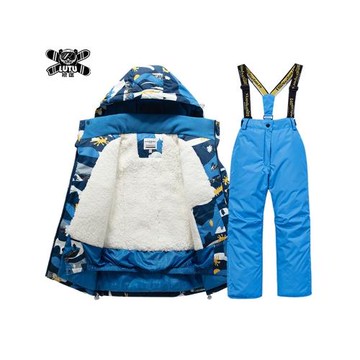 兒童滑雪服套裝女童戶外加厚防水防風保暖男童寶寶滑雪衣褲裝備潮