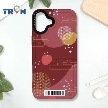 TRON IPHONE 16 PLUS 日系和風圓點流雲系列 防摔 MAGSAFE 磁吸 太空載具殼 透白 手機殼