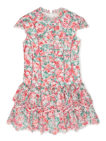 MARLO - Holiday broderie-anglaise minidress - kids - Cotton - 11-12 - Multicolour