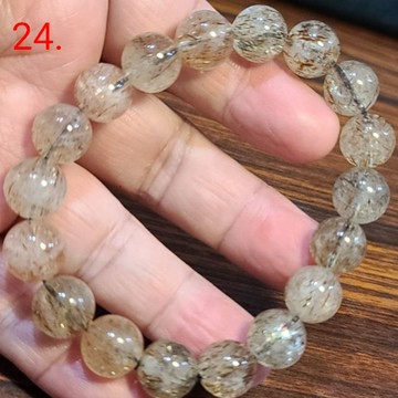 黑金超 黑金超七水晶 手鍊 手環 手珠 共生礦 11mm 天然❤水晶玉石特賣#R015-24