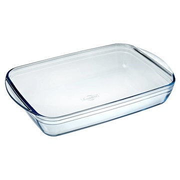 OCUISINE 耐熱玻璃長方型烤盤 35*22cm  透明  透透明  1個