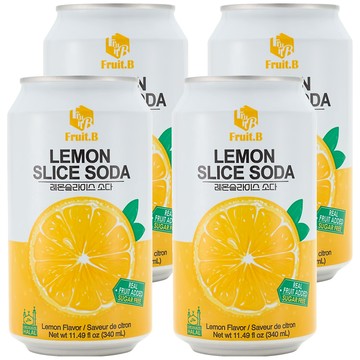 FRUIT B 真的檸檬氣泡飲  4個  340ml