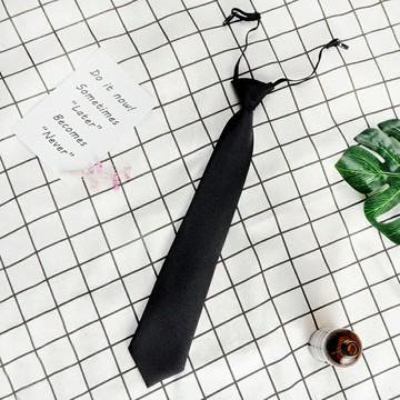 領帶 領巾 領結 jk黑色領帶襯衫裝飾日系學院風懶人免打學士服領結女學生男dk手打『ZW6342』