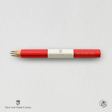 【Graf von Faber-Castell】繩紋鉛筆3入-印度紅(原廠正貨)