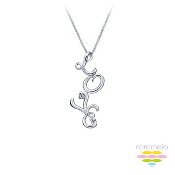 彩糖鑽工坊 LOVE項鍊 字母鑽石項鍊 (天然鑽石 輕珠寶)