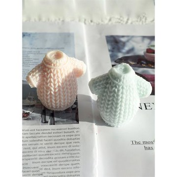 2024新款圣誕卡通3D手套毛衣香薰蠟燭硅膠模具 手工DIY擴香石擺件