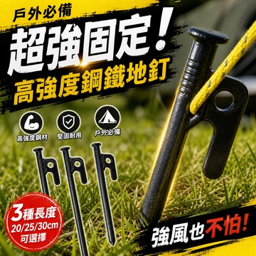 🔥現貨｜高強度鋼製地釘💥加粗加硬不彎曲｜露營營釘 大黑釘 帳篷釘 地釘 戶外固定釘 抗風穩固 野營必備