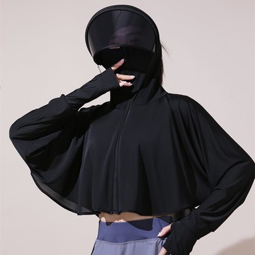 連帽罩衫防曬服 防曬衣女夏季2022新款可外穿電動車防紫外線海邊罩衫薄冰絲防曬服『XY35159』