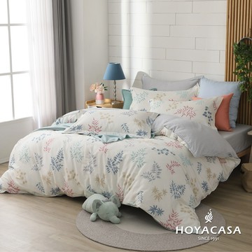 HOYACASA 精梳棉兩用被床包組(天絲入棉30%)｜田園印象｜(單人/雙人/加大)