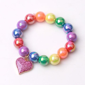 兒童手鏈小朋友女孩五彩珠子手串珠手環飾品女童首飾學生寶寶手鐲