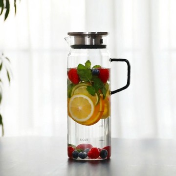 LOG金屬蓋把手耐熱玻璃水壺/冷水壺/桌上壺 1400ml