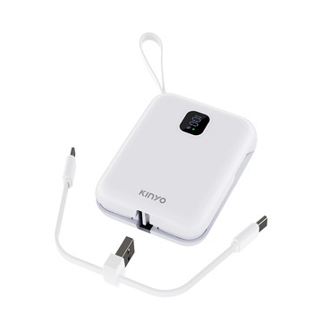 【廠商直送】KINYO可拆自帶線快充行動電源-9800mAh