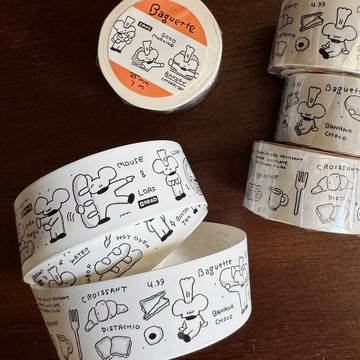 法國麵包Baguette_香草拿鐵//紙膠帶