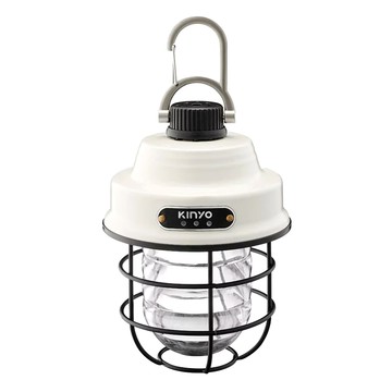 kinyo 復古雙光源LED金屬露營燈  白色  1個